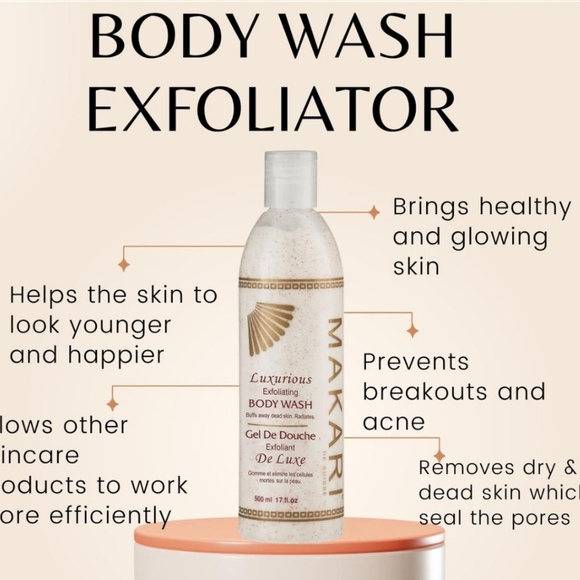 Makari Classic Luxurious Lightening Exfoliating Body Wash 17 fl.oz – Face & Body - Picture 8 of 15